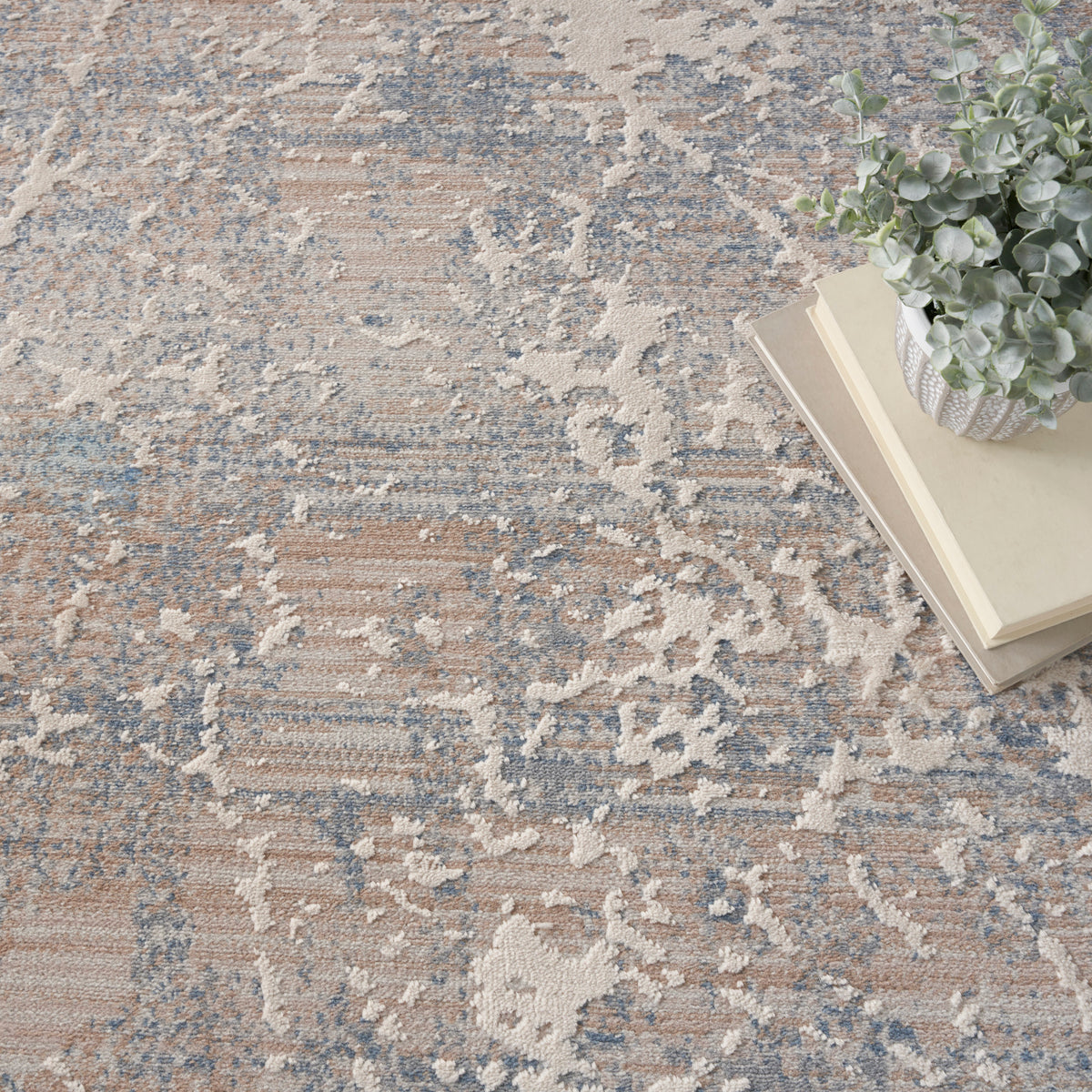 Exhale EXL02 Beige Blue Rug
