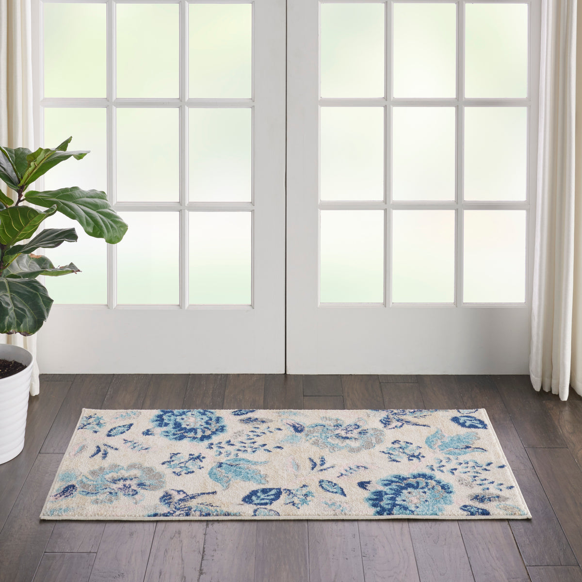 Tranquil TRA02 Ivory/Light Blue Rug