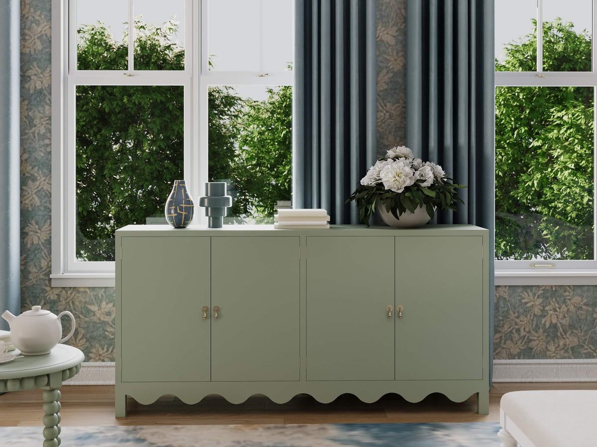 Chloe 4 Door Sideboard in Vintage Fennel Green
