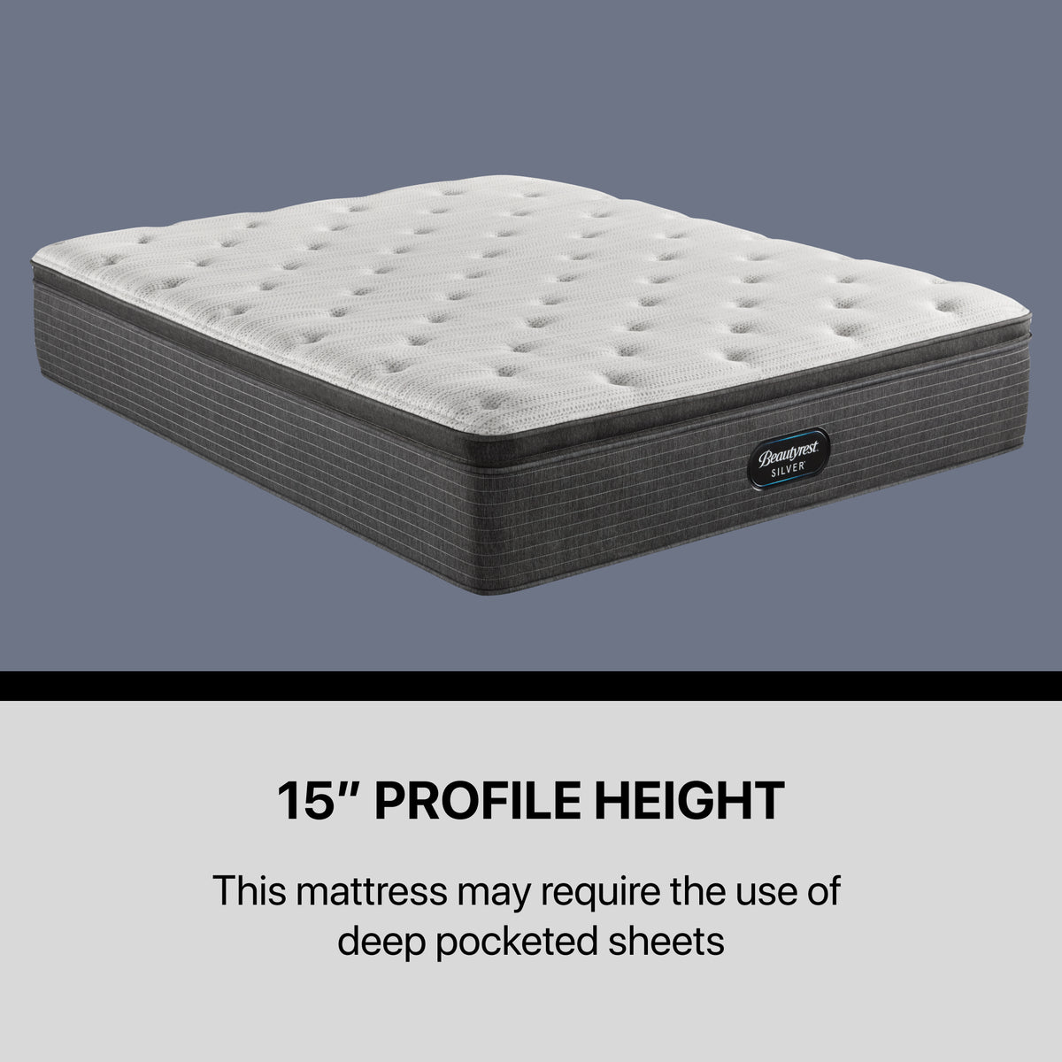 Silver BRS900 15" Medium Pillow Top Mattress