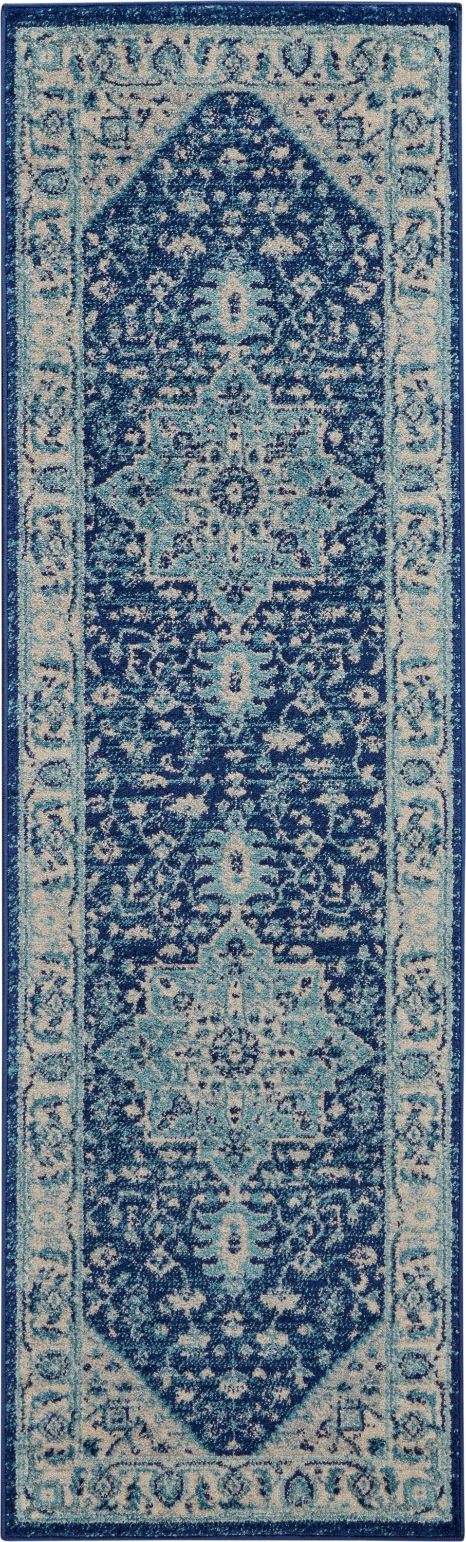 Tranquil TRA06 Ivory Navy Rug
