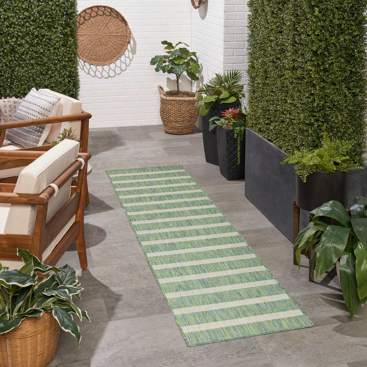 Positano POS03 Blue Green Ivory Rug