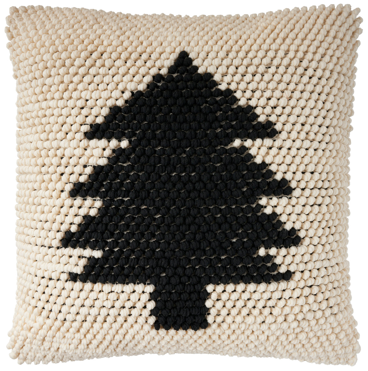 Holiday Pillows DC569 Ivory Black 20" x 20" Throw Pillows