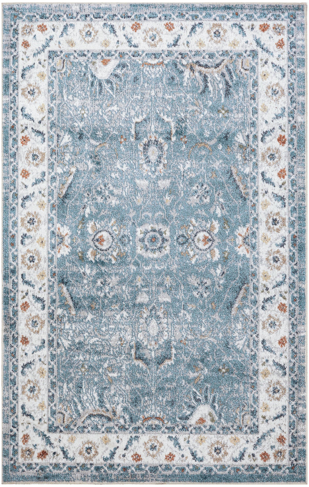 Astra Machine Washable ASW20 Blue Rug