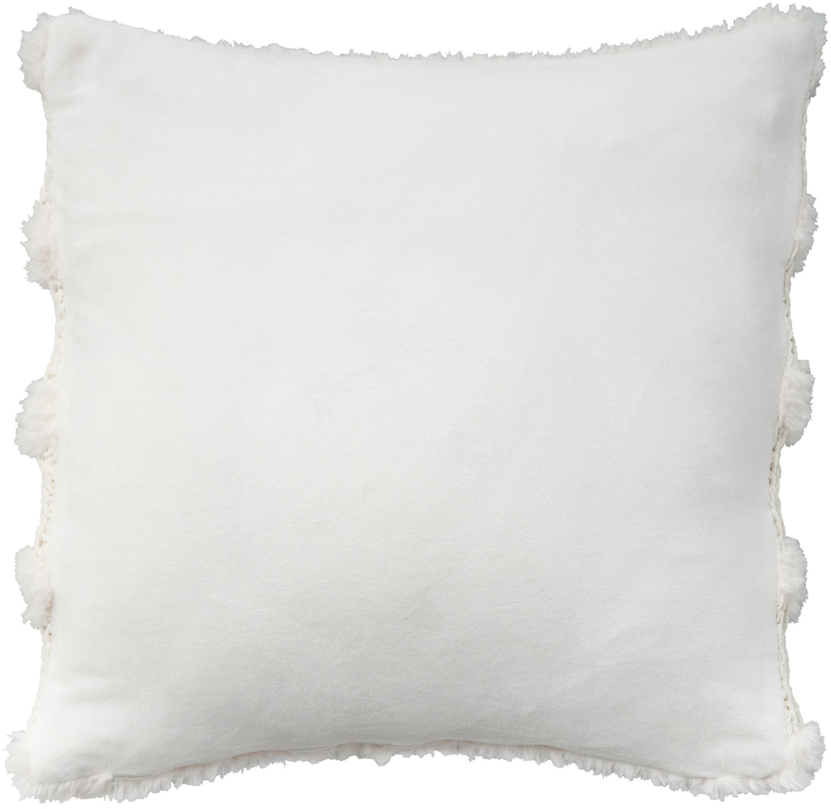 Faux Fur VV190 Ivory 20" x 20" Throw Pillows