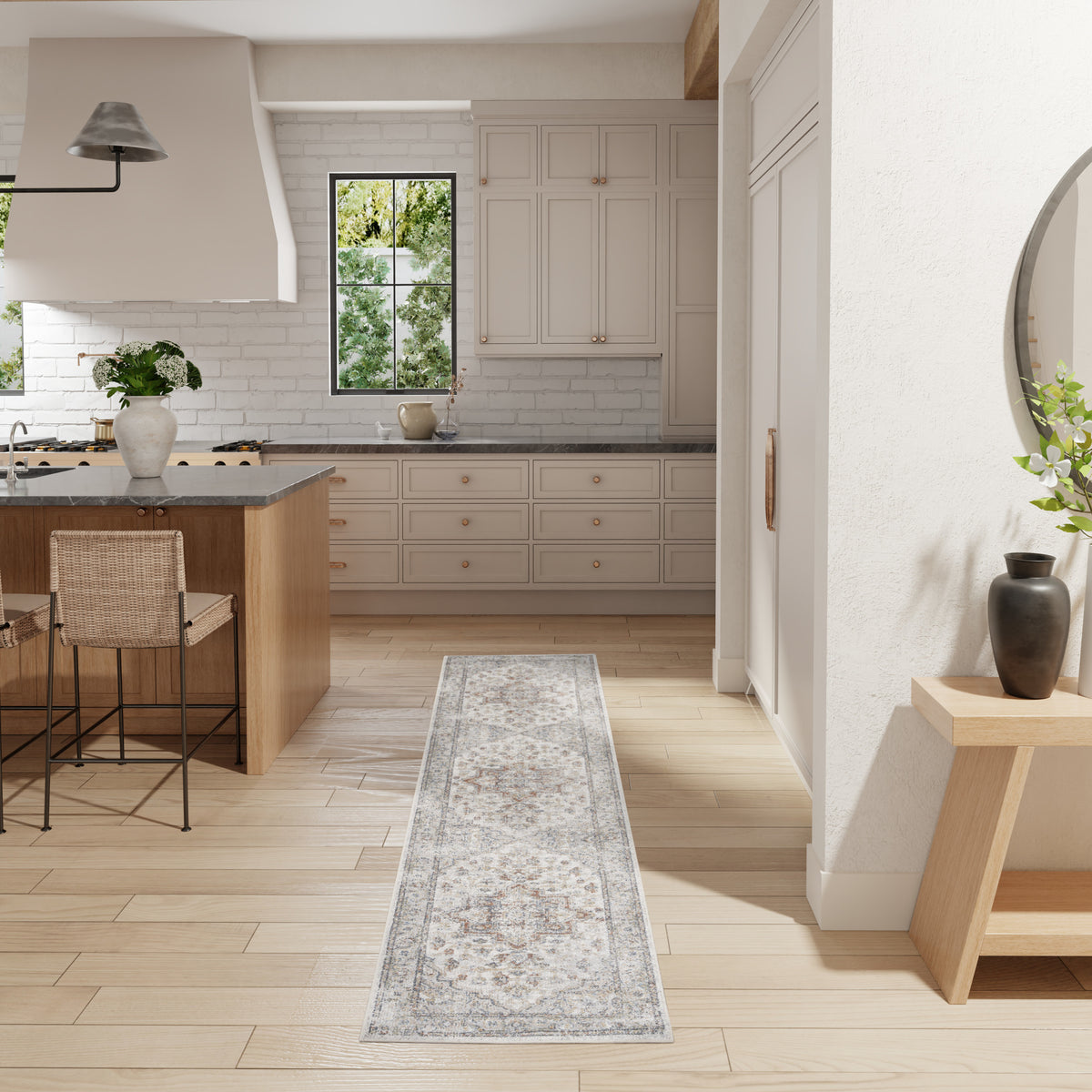 Astra Machine Washable ASW12 Grey Multicolor Rug