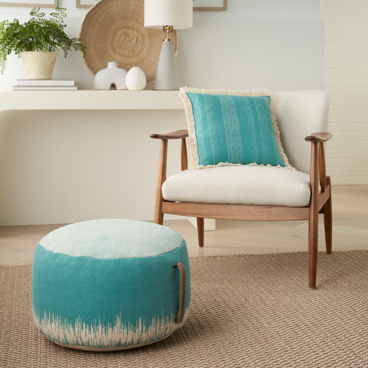 Lifestyle AS263 Turquoise 20" x 20" x 12" Poufs