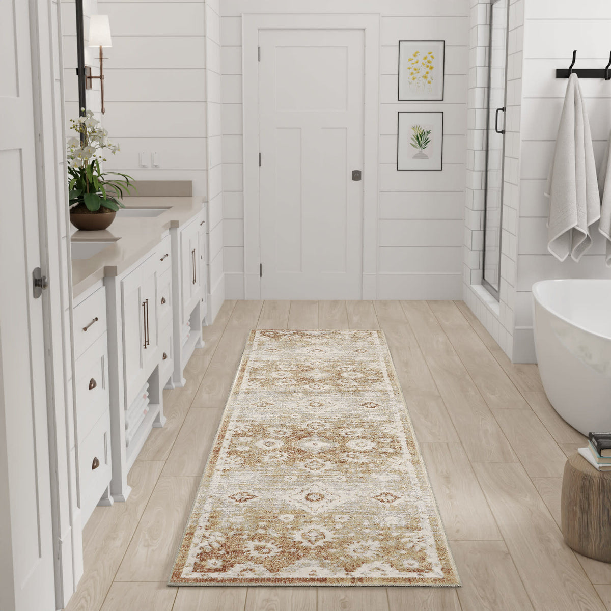Astra Machine Washable ASW19 Copper Rug