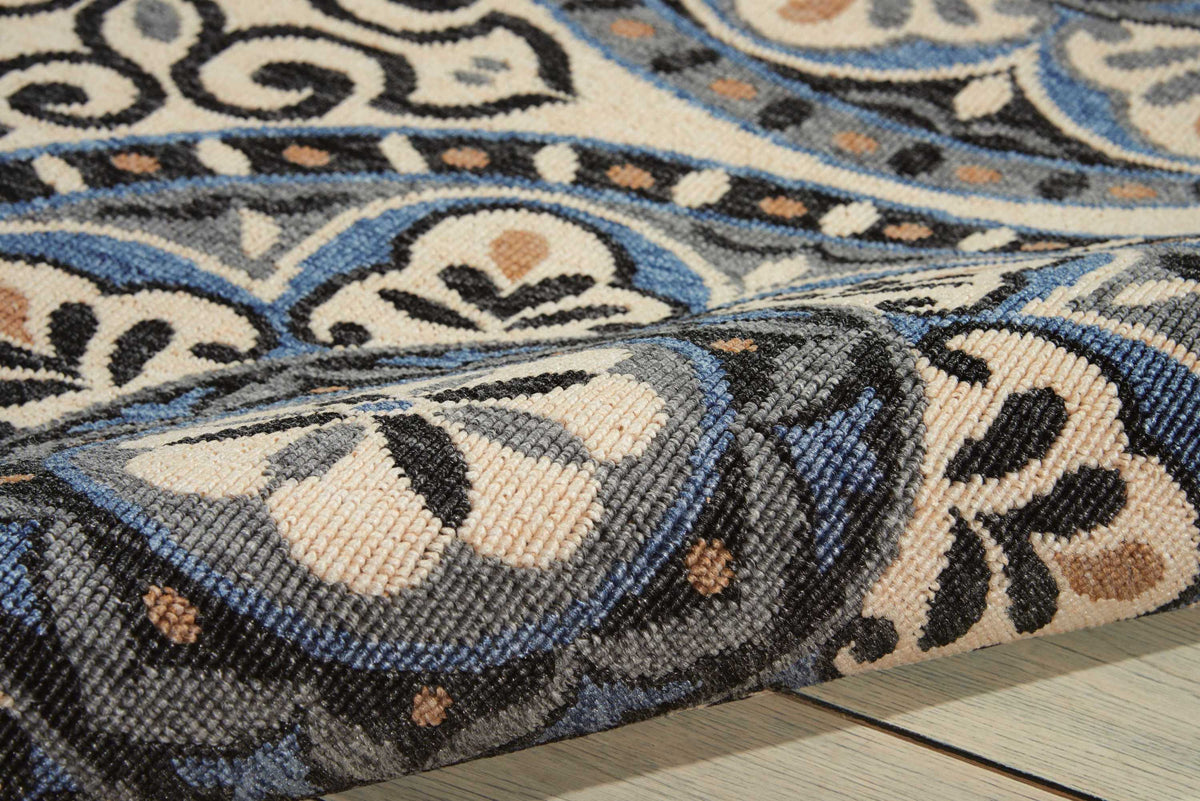 Caribbean CRB15 Ivory Charcoal Rug