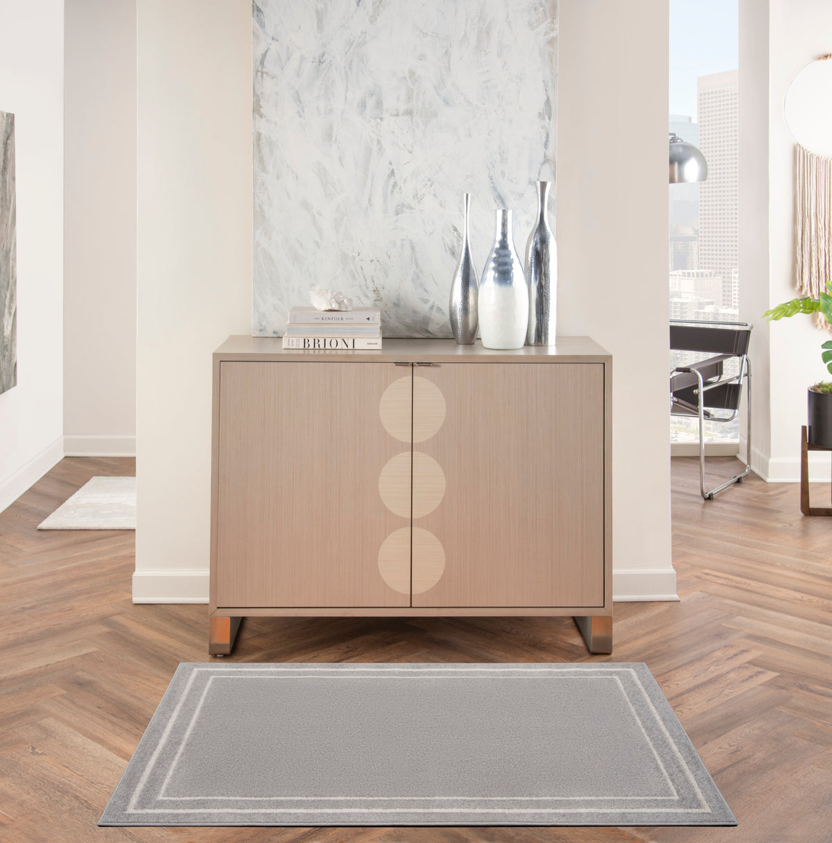 Nourison Essentials NRE02 Grey Ivory Rug
