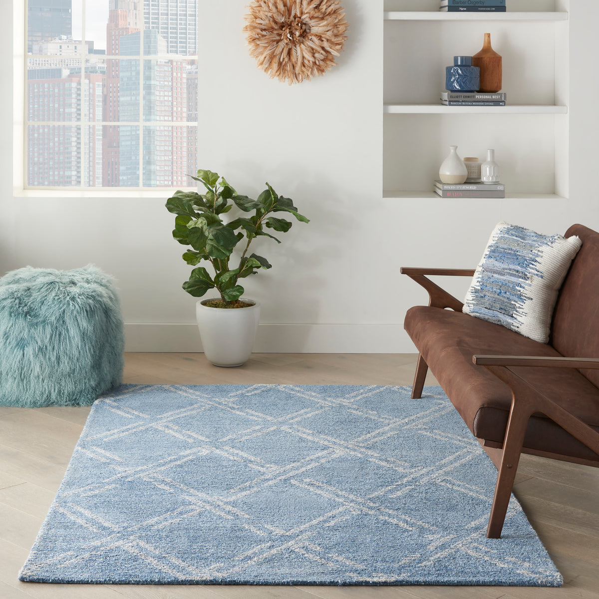 Venosa VSN01 Blue Ivory Rug
