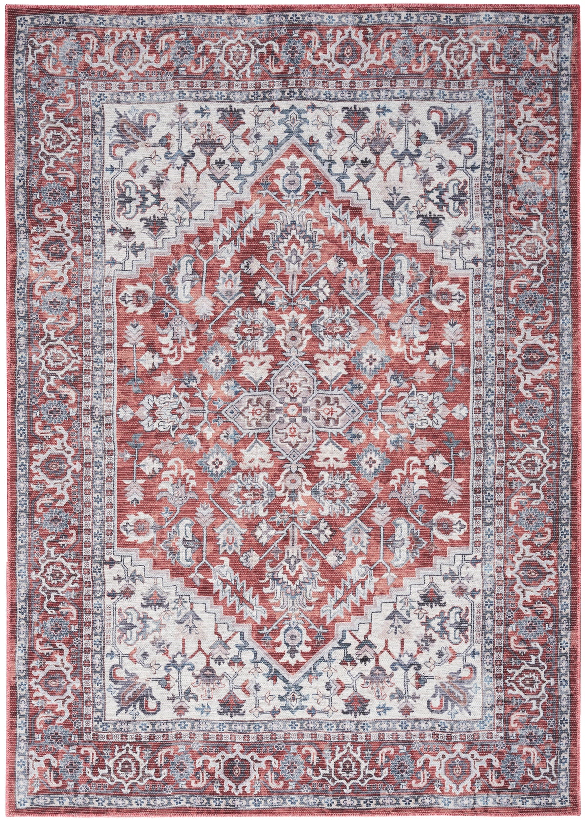 New Concept Washables SR104 Brick Ivory Rug