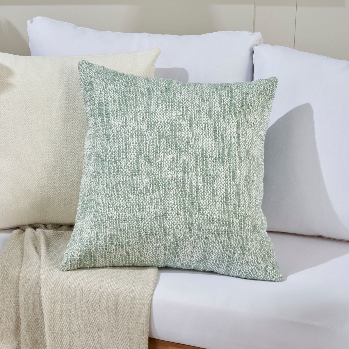 Outdoor Pillows VJ121 Aqua 18" x 18" Throw Pillows