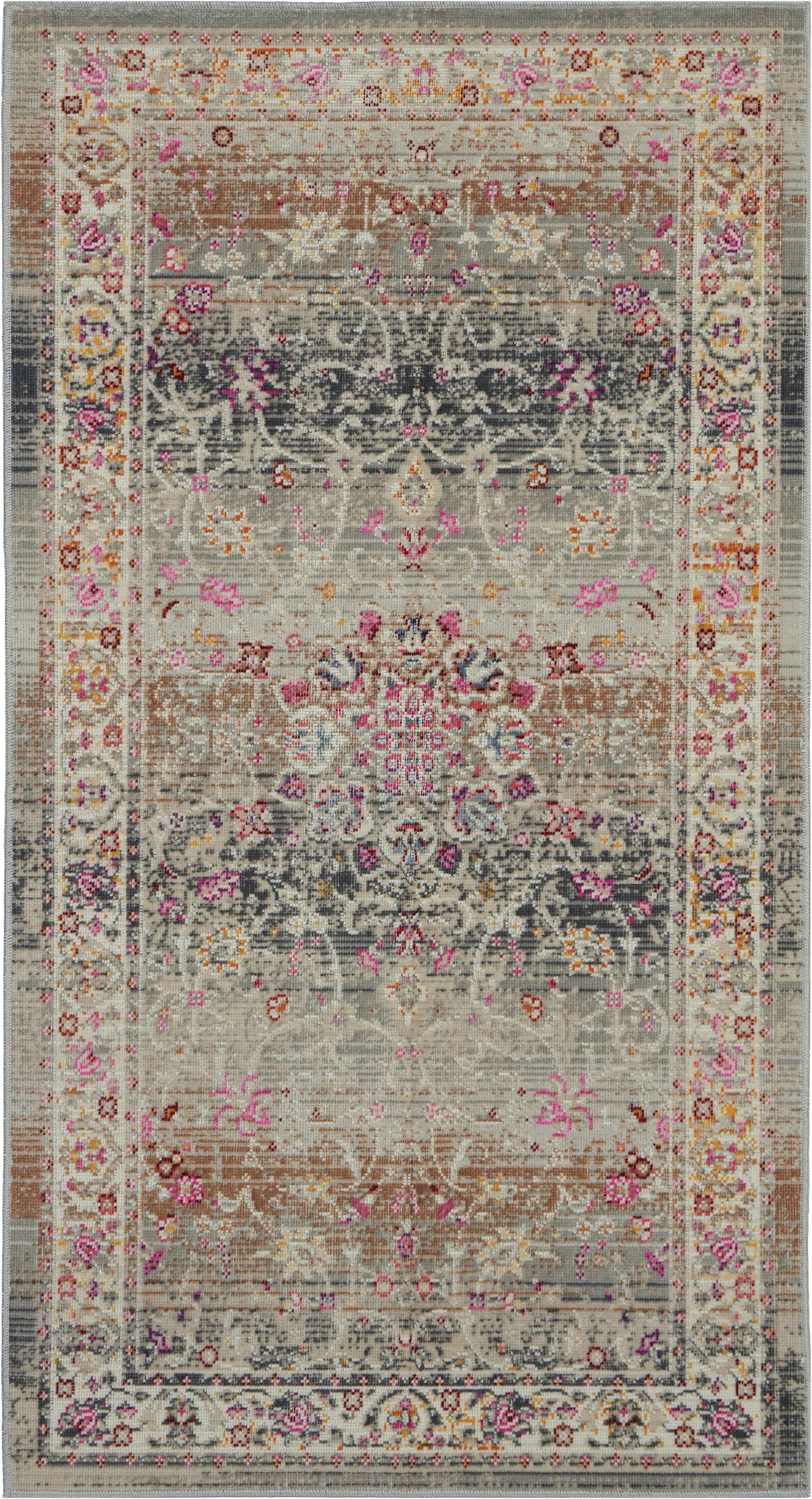 Vintage Kashan VKA01 Grey Rug