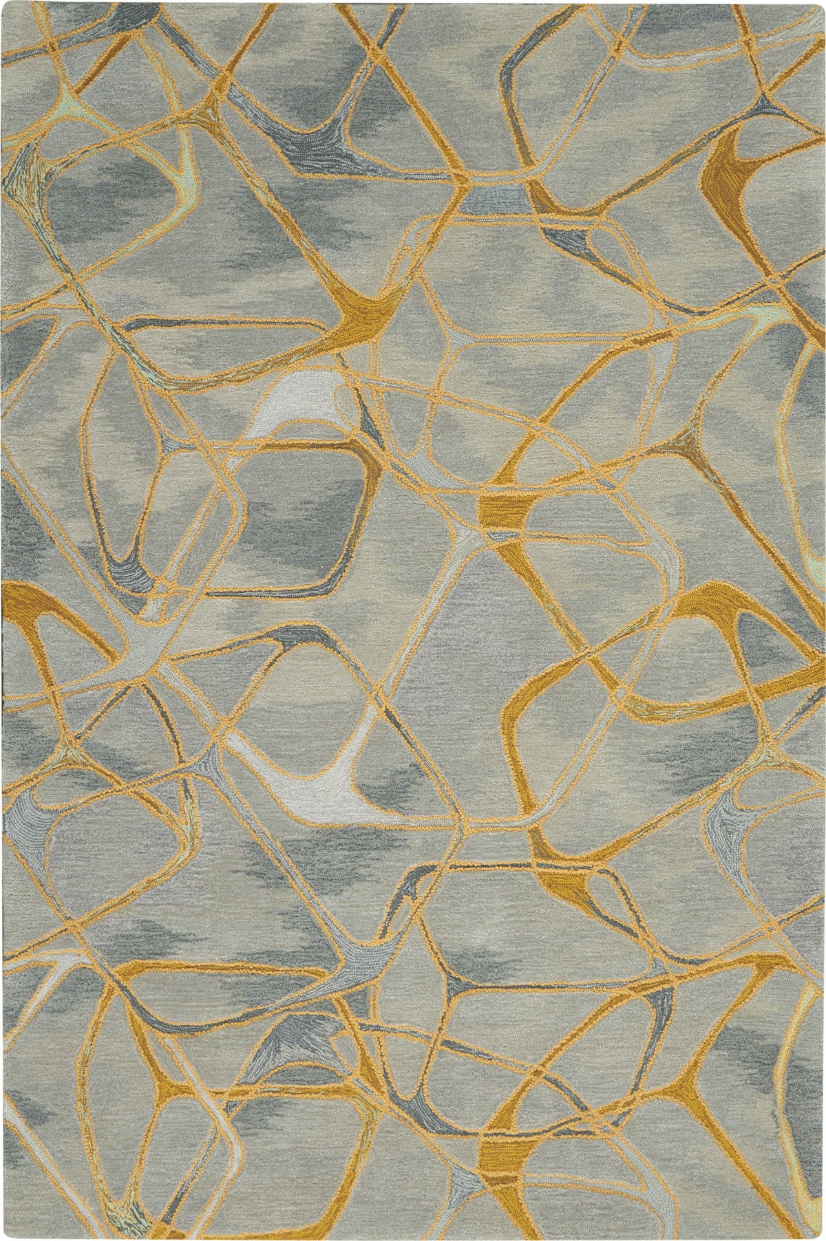 Symmetry SMM05 Grey Yellow Rug