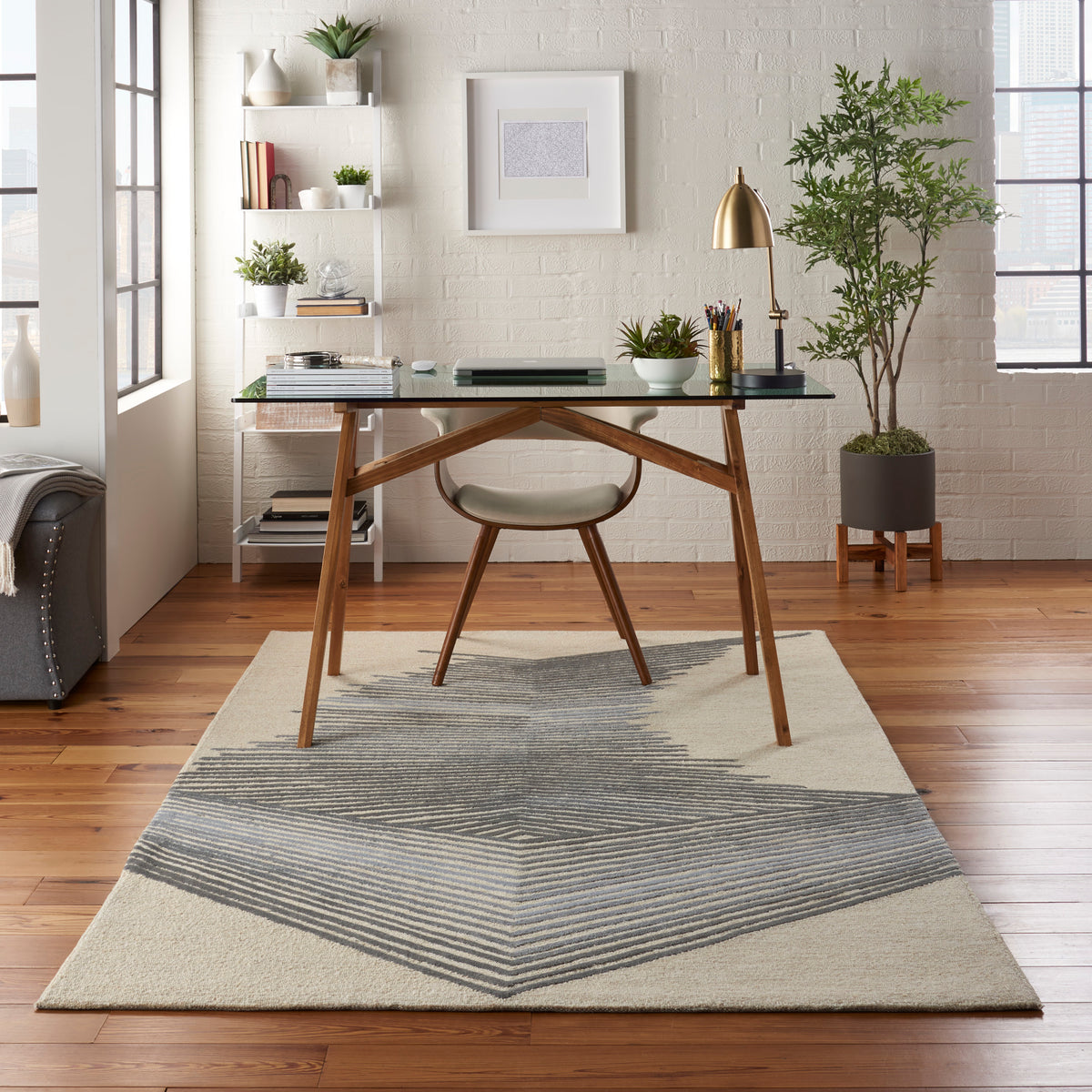 Symmetry SMM06 Ivory/Grey Rug