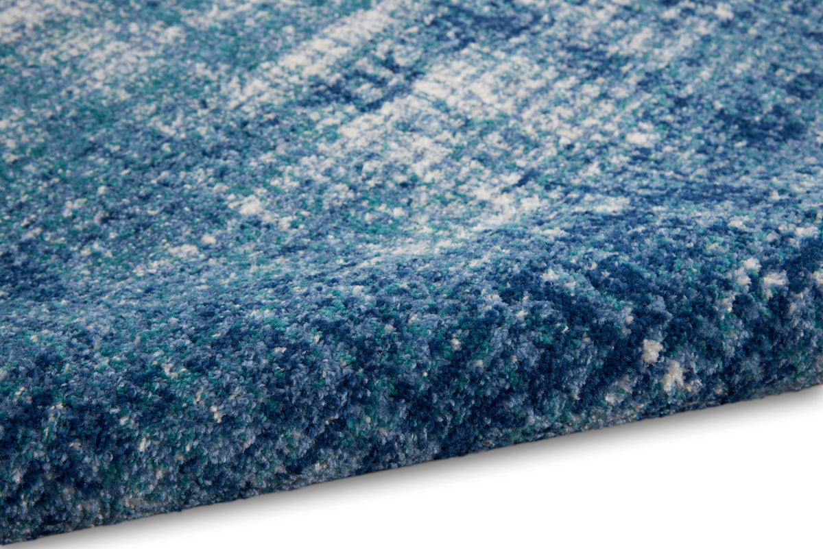 River Flow RFV02 Teal Ivory Blue Rug