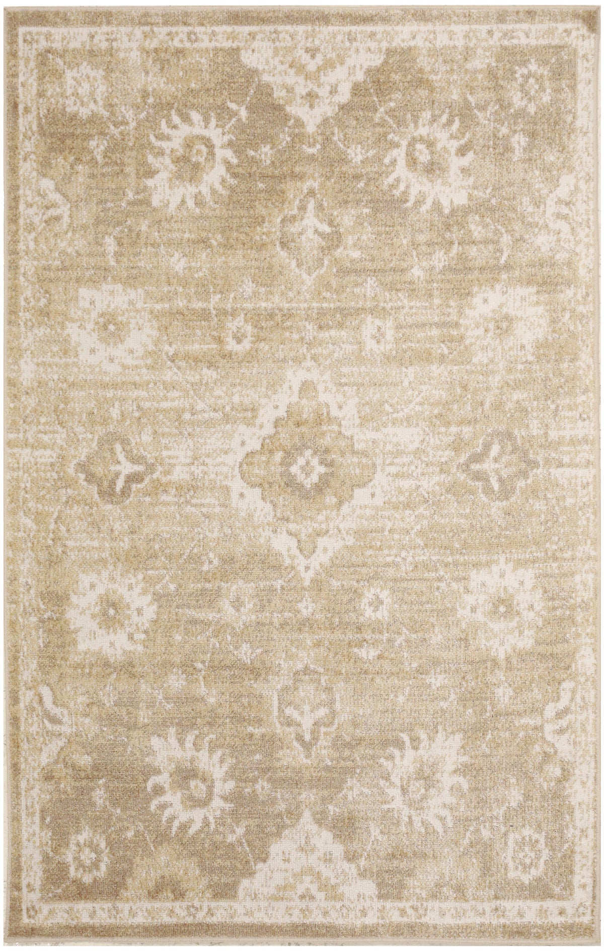 Astra Machine Washable ASW19 Ivory Gold Rug