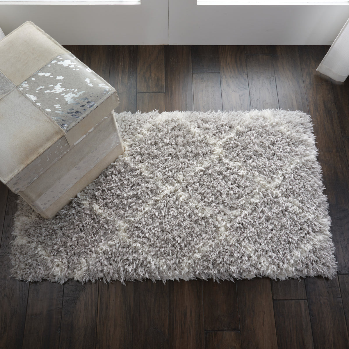 Luxe Shag LXS02 Grey Ivory Rug