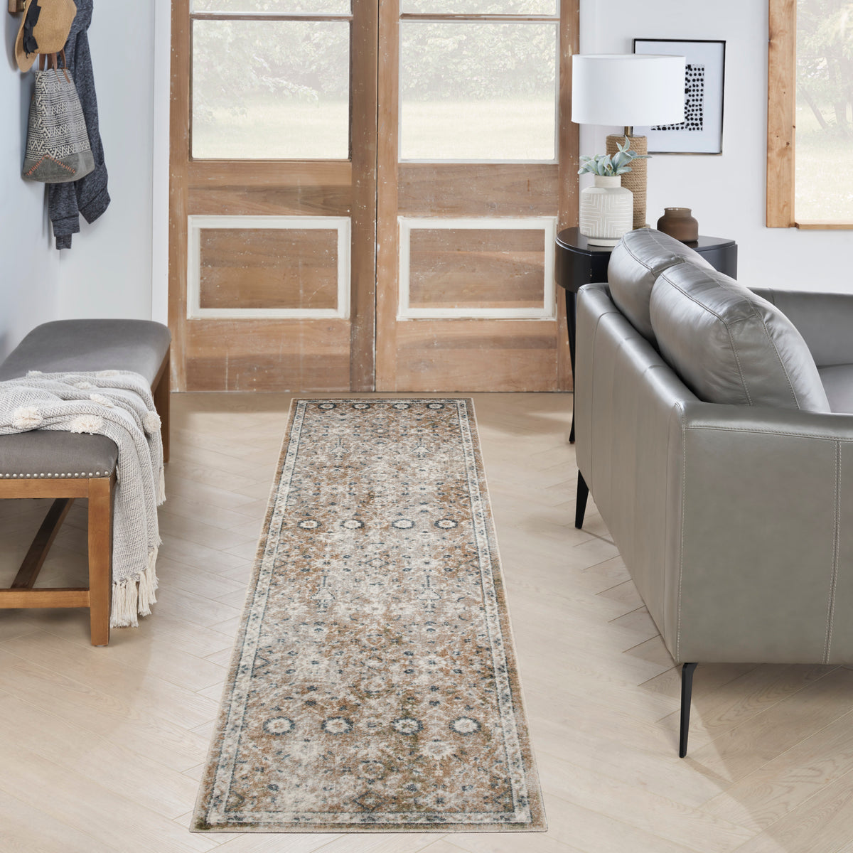Astra Machine Washable ASW16 Gold Grey Rug