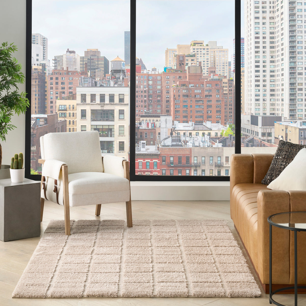West End Ave WTE01 Beige Rug