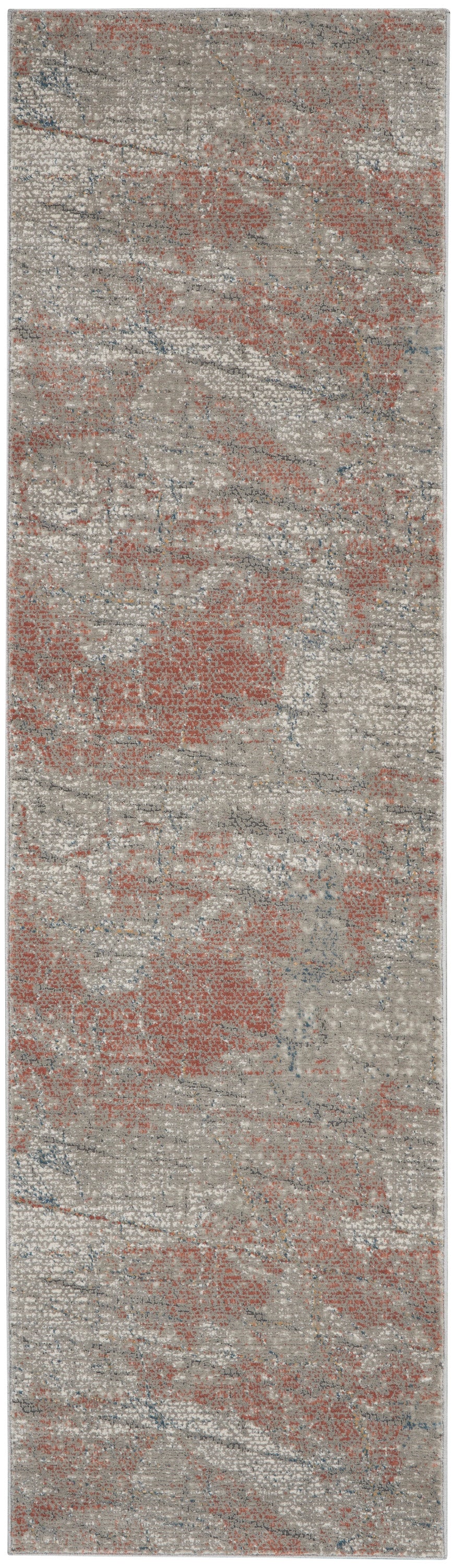 Rustic Textures RUS15 Light Grey Rust Rug