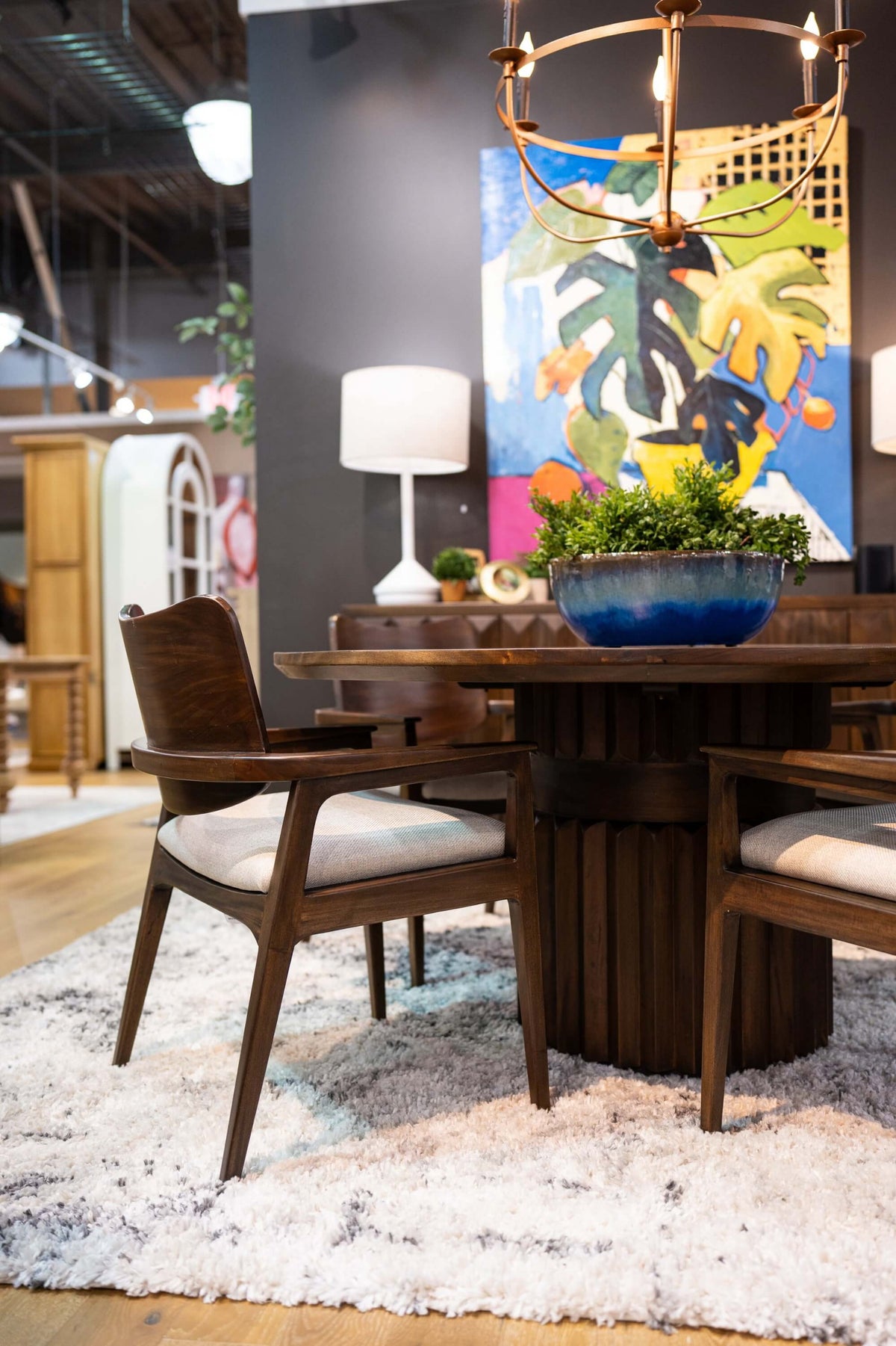 Colorado Round Dining Table 60'' in Walnut