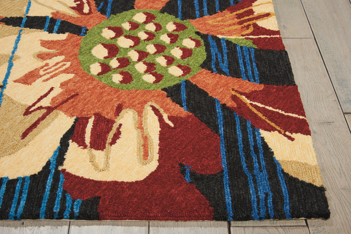 South Beach SOU01 Black Rug