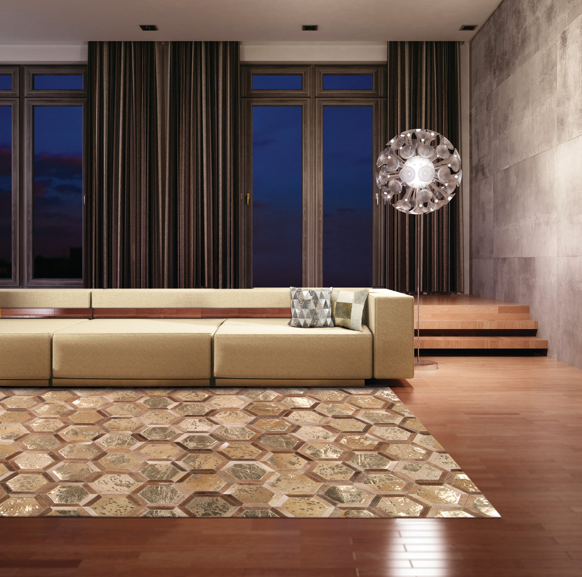 City Chic MA100 Amber Gold Rug