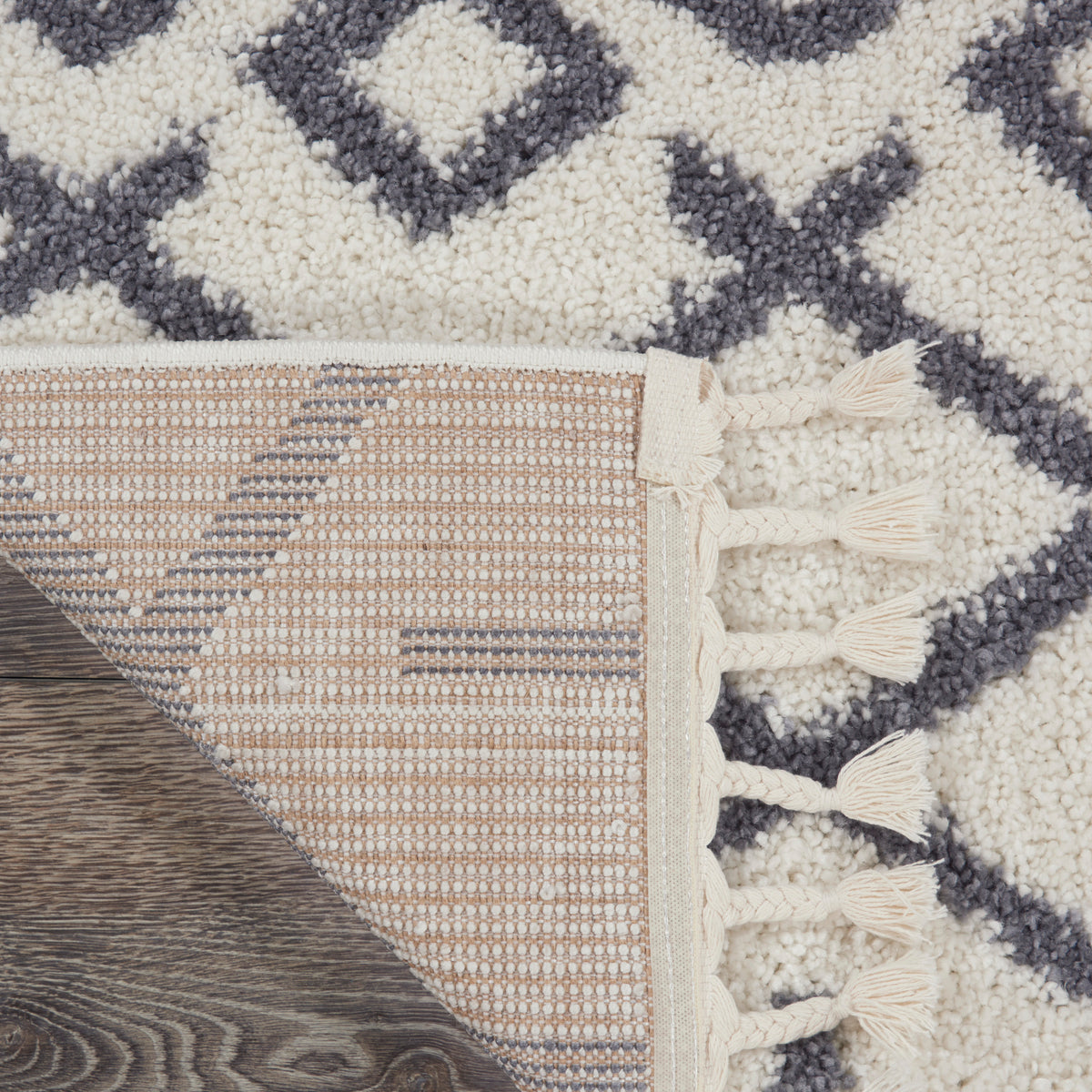 Moroccan Shag MRS01 White Rug