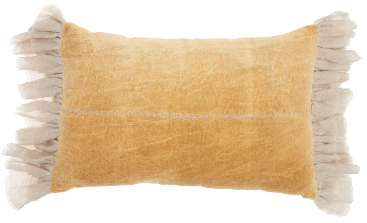 Sofia GE903 Yellow 14" x 22" Throw Pillows