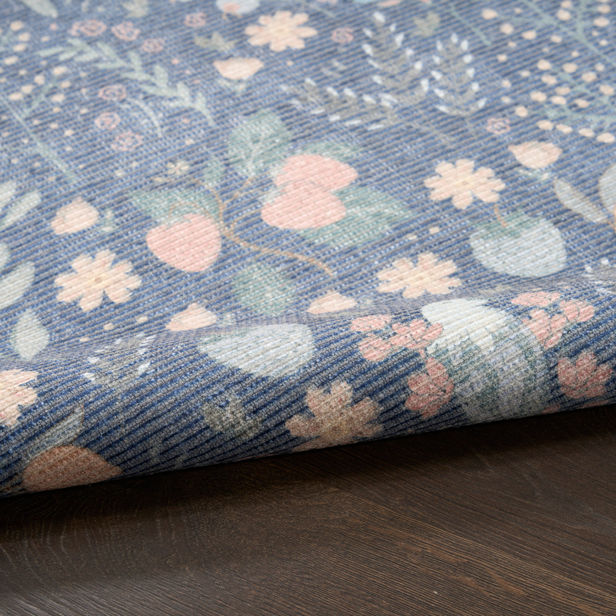 Botanical Washables BOT04 Blue Multicolor Rug