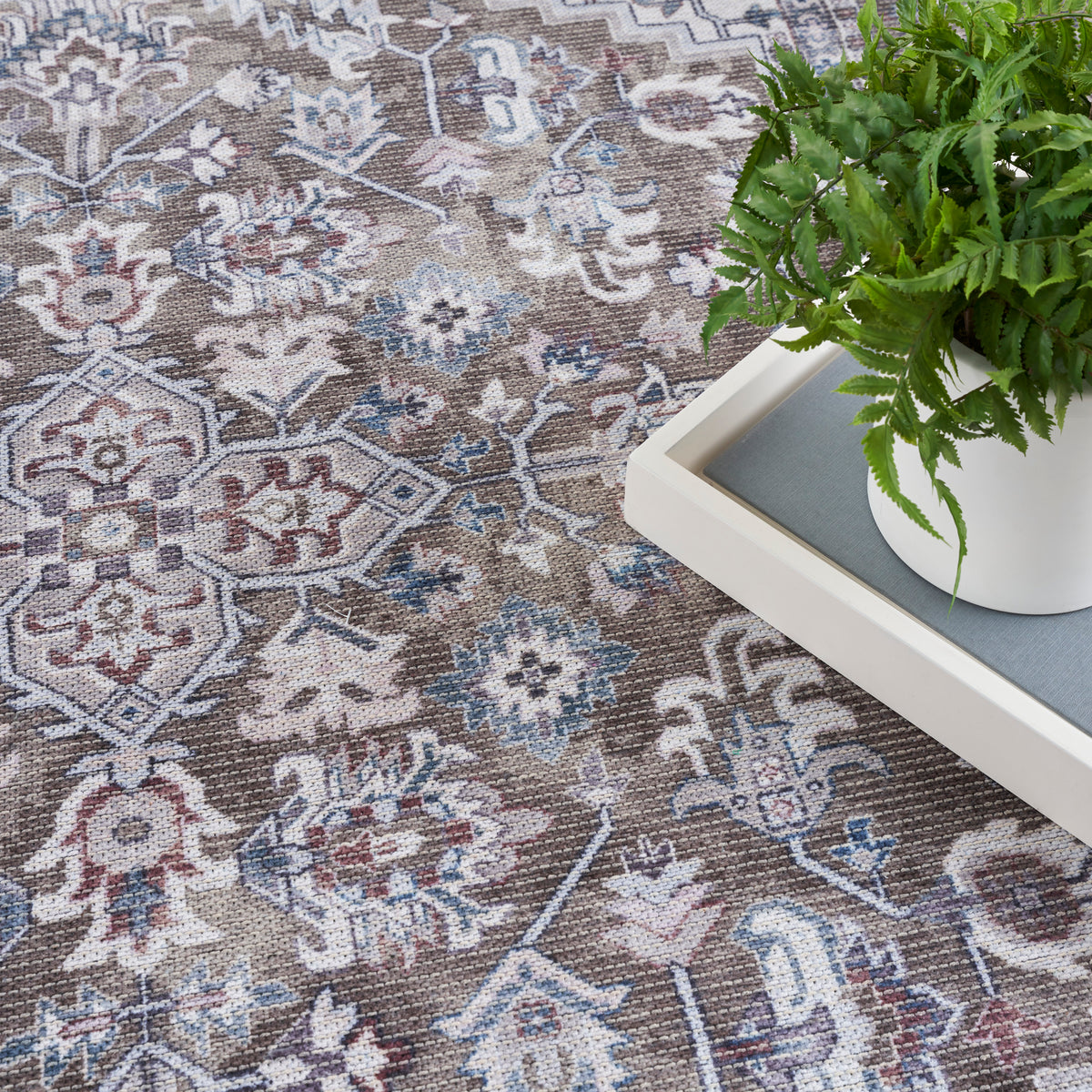 New Concept Washables SR104 Olive Ivory Rug