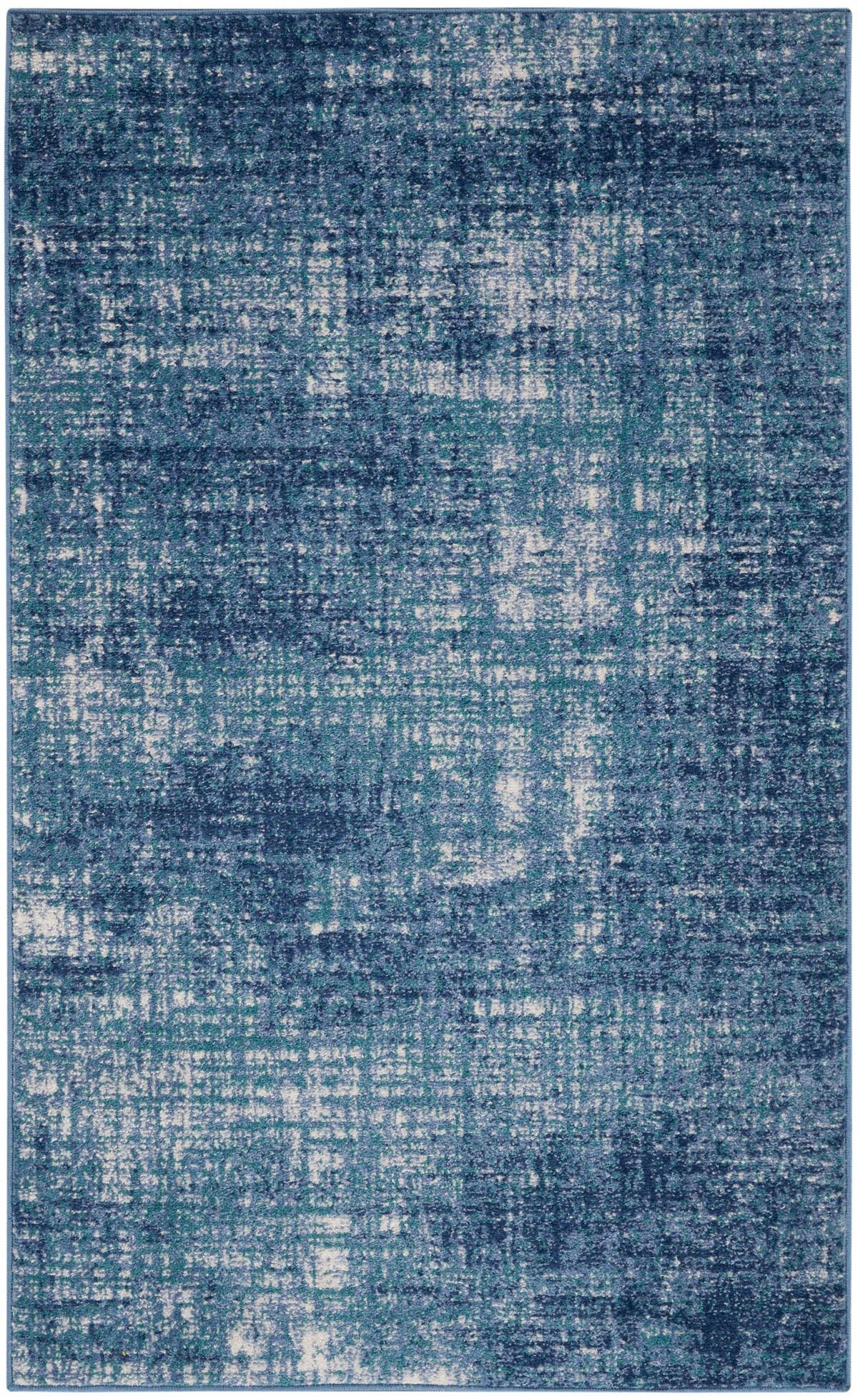 River Flow RFV02 Teal Ivory Blue Rug