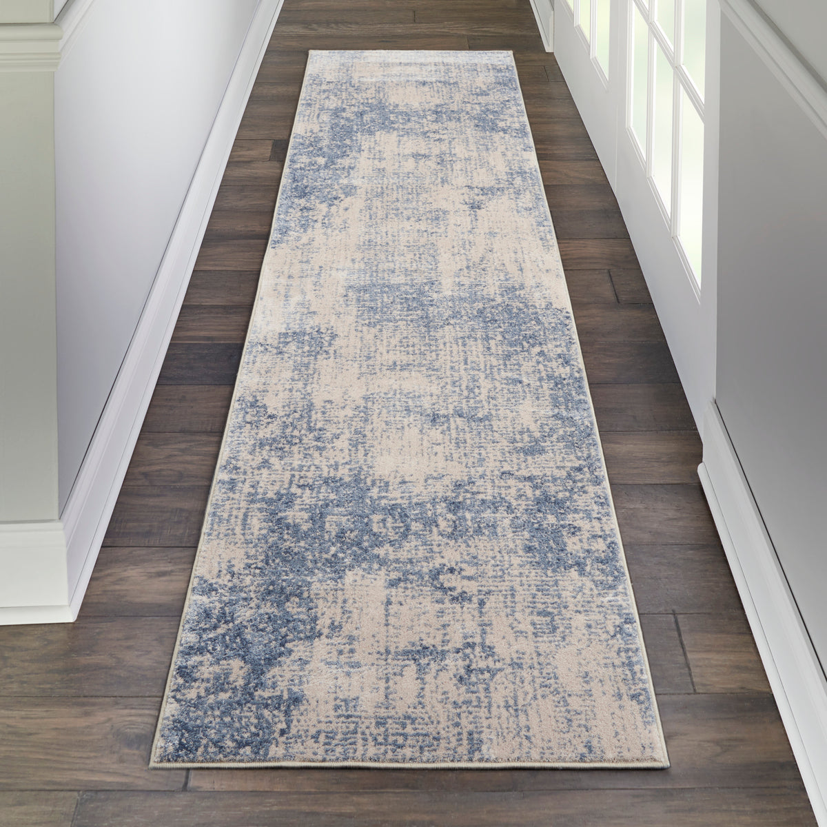 Silky Textures SLY01 Ivory/Blue Rug