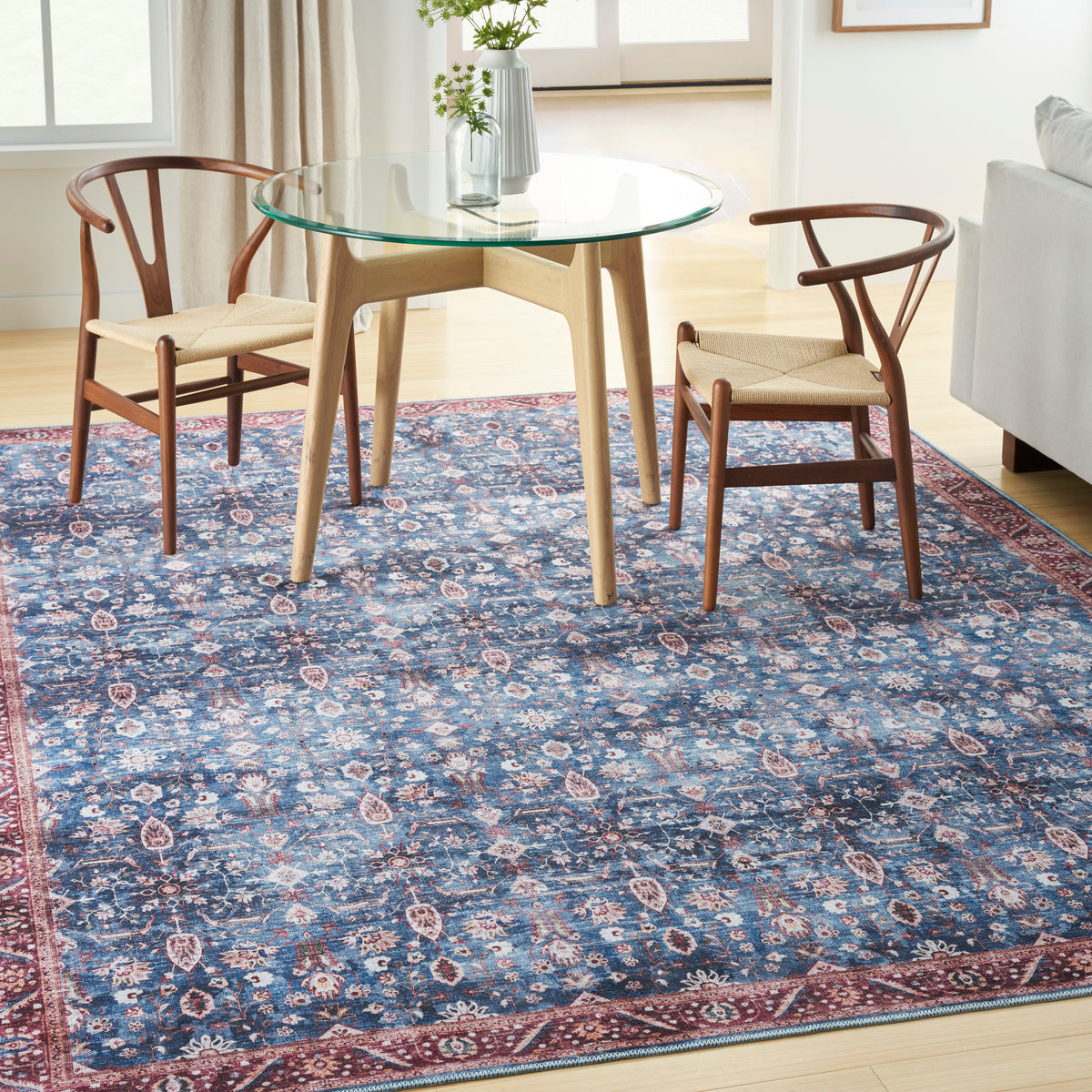 Grand Washables GRW06 Blue Brick Rug