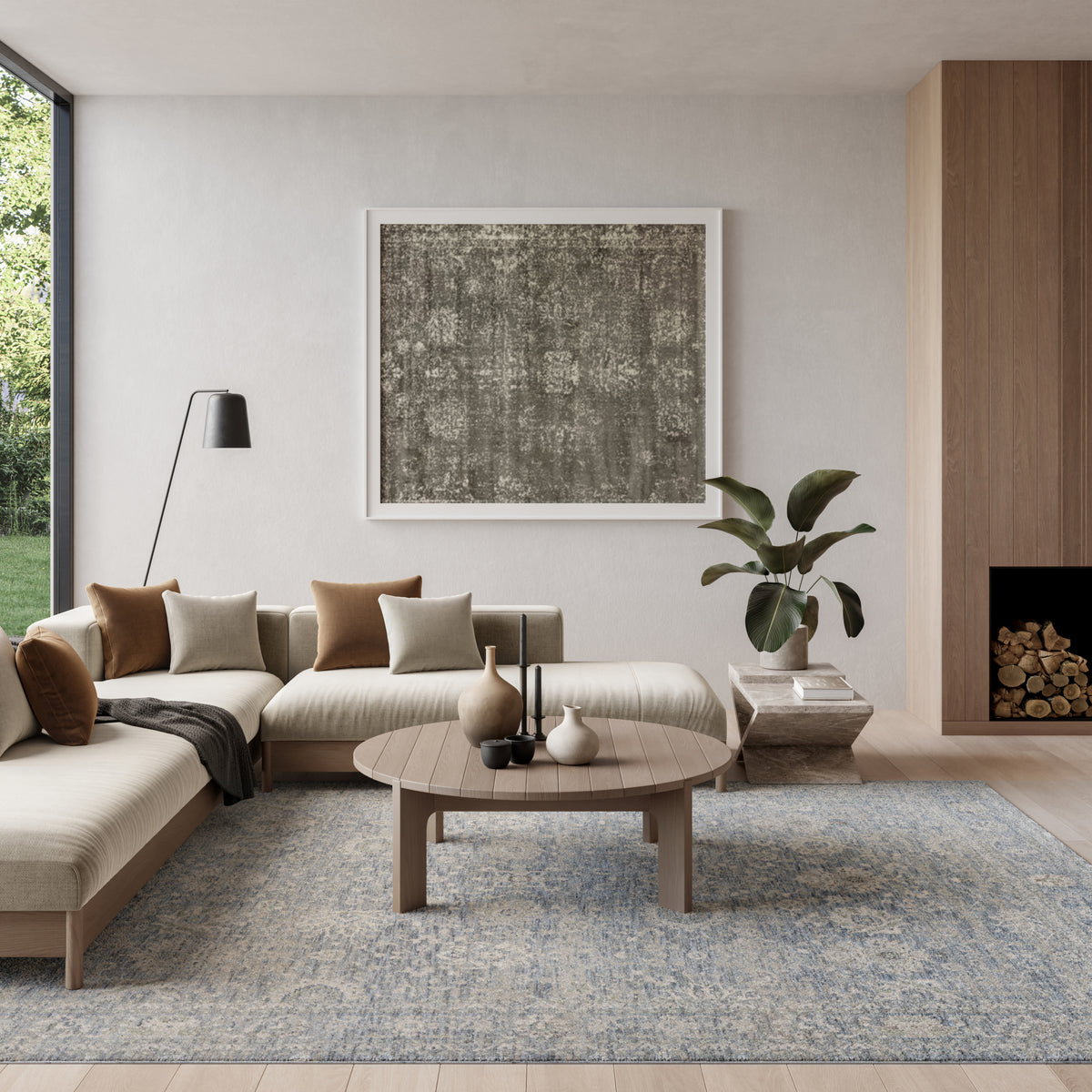 Soft Mist SMI01 Light Blue Rug