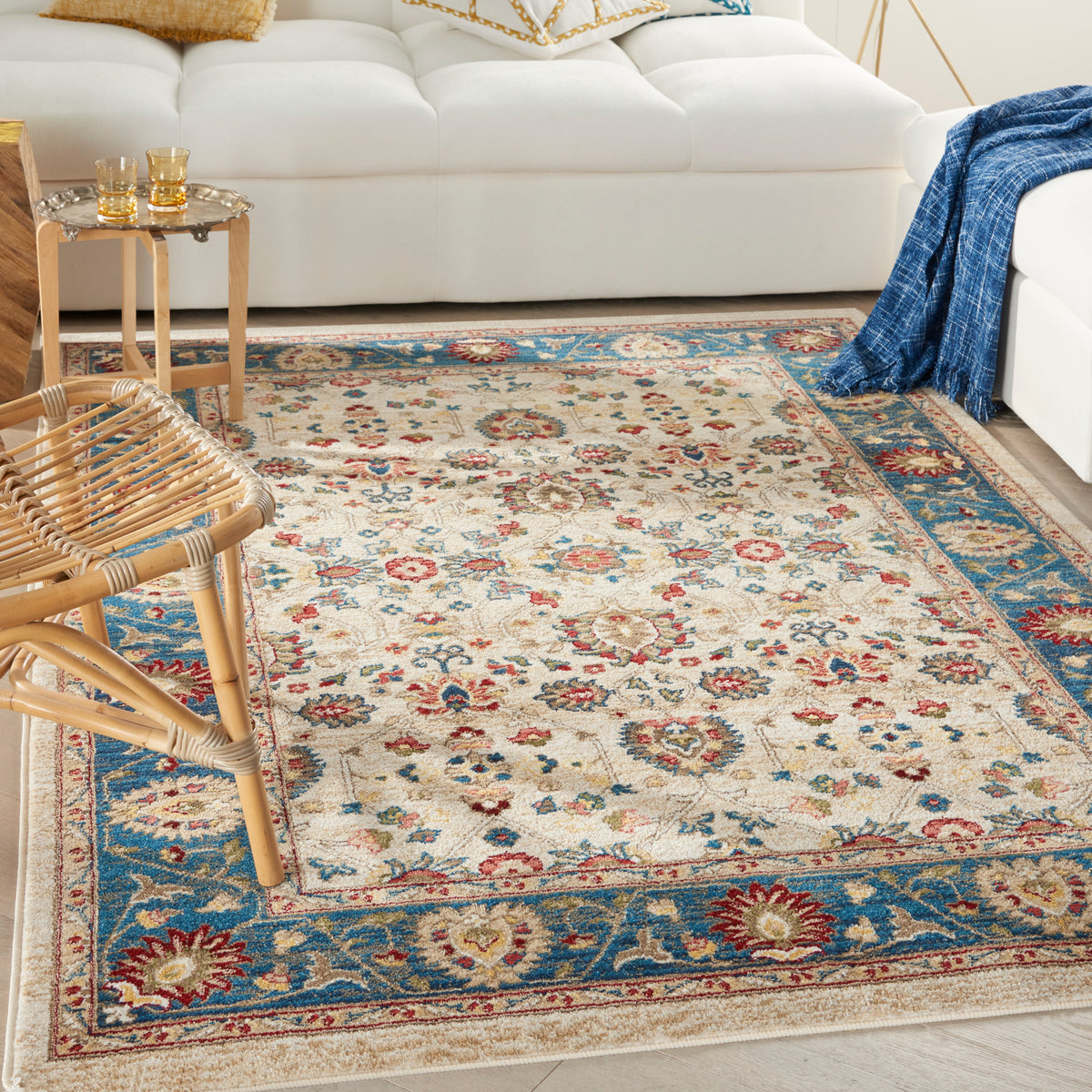 Karisma KAR01 Ivory Blue Rug