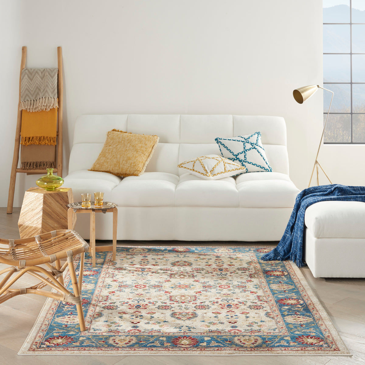 Karisma KAR01 Ivory Blue Rug