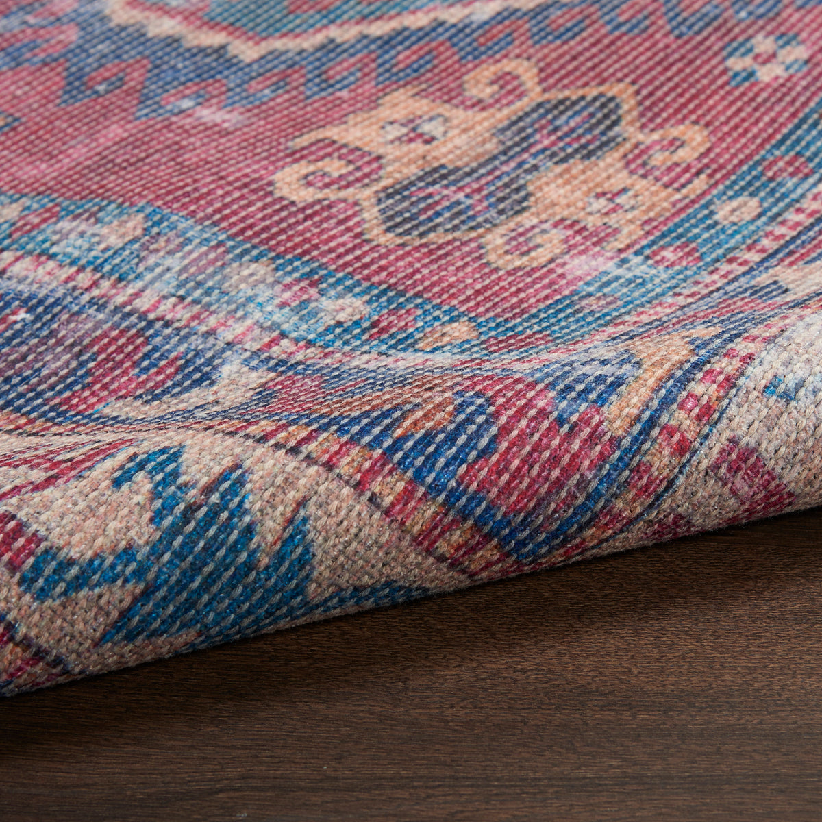 New Concept Washables SR105 Red Navy Rug