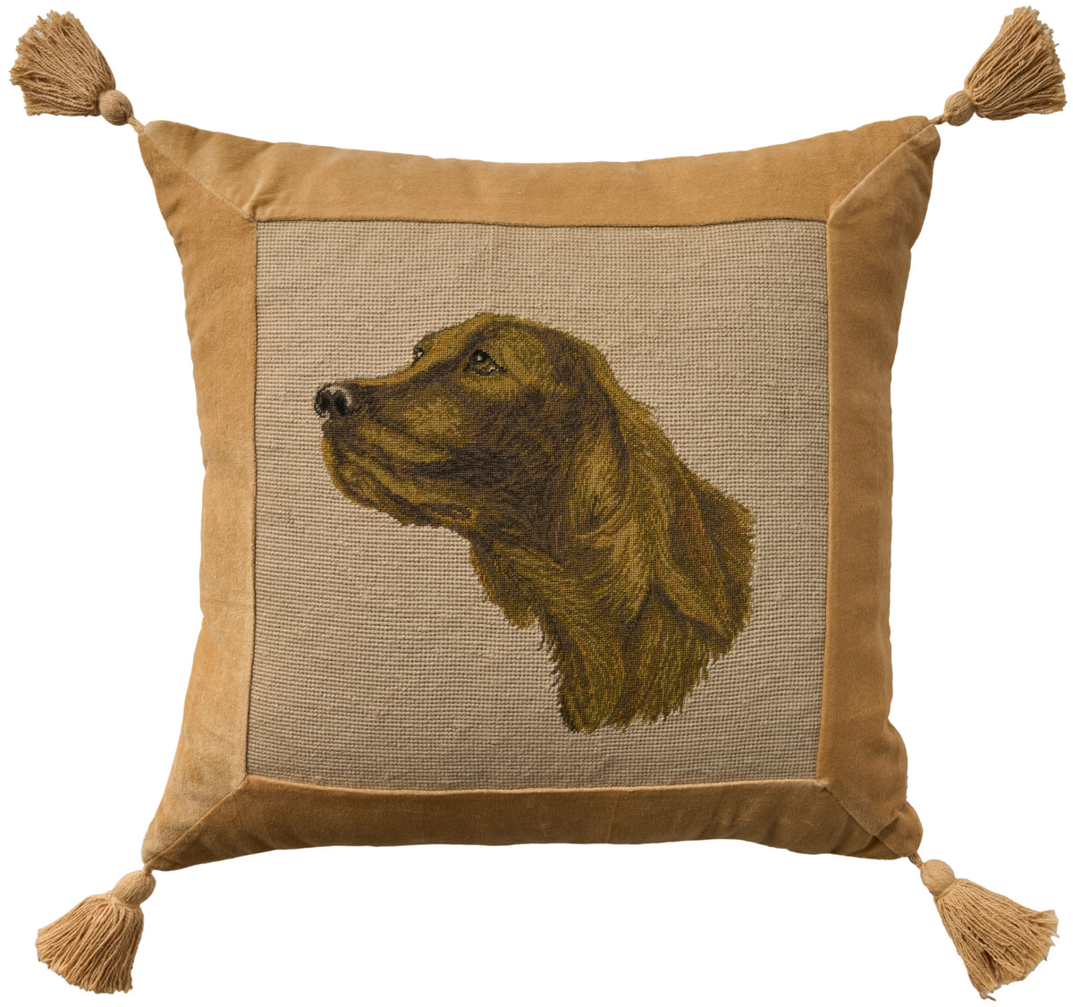 Vintage Pillow V6025 Beige 20" x 20" Throw Pillows