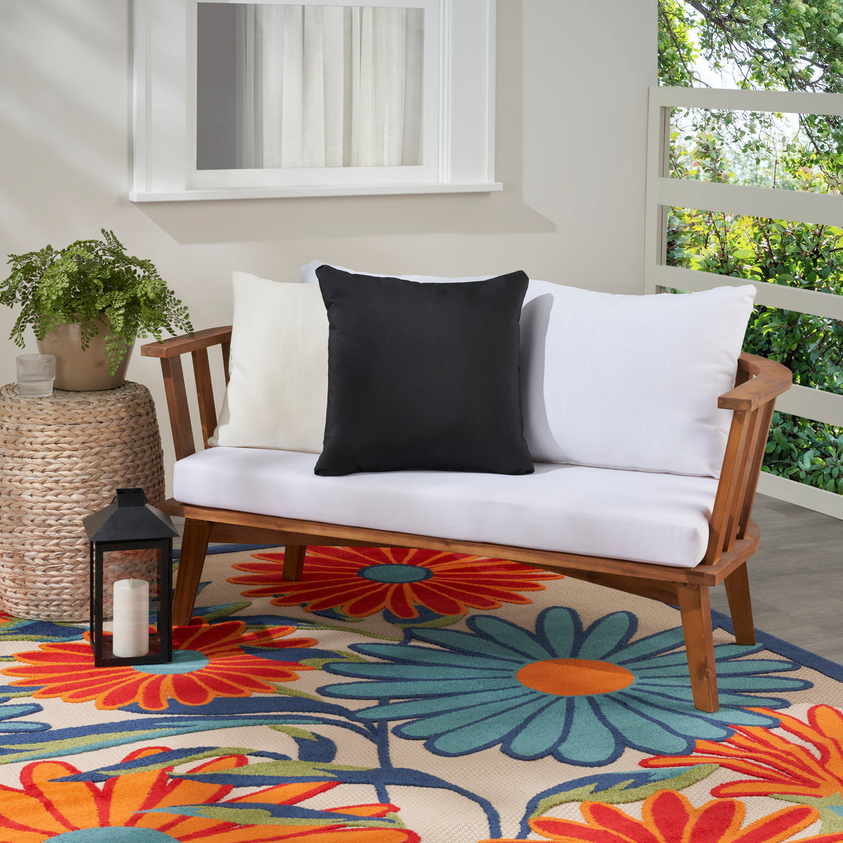 Aloha ALH01 Black 20" x 20" Throw Pillows