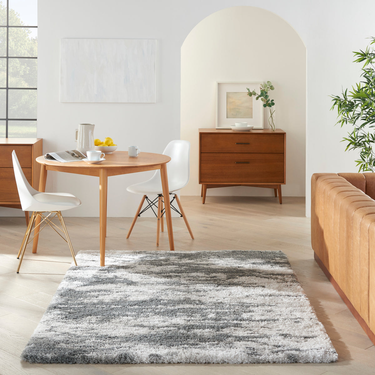 Dreamy Shag DRS02 Charcoal Ivory Rug