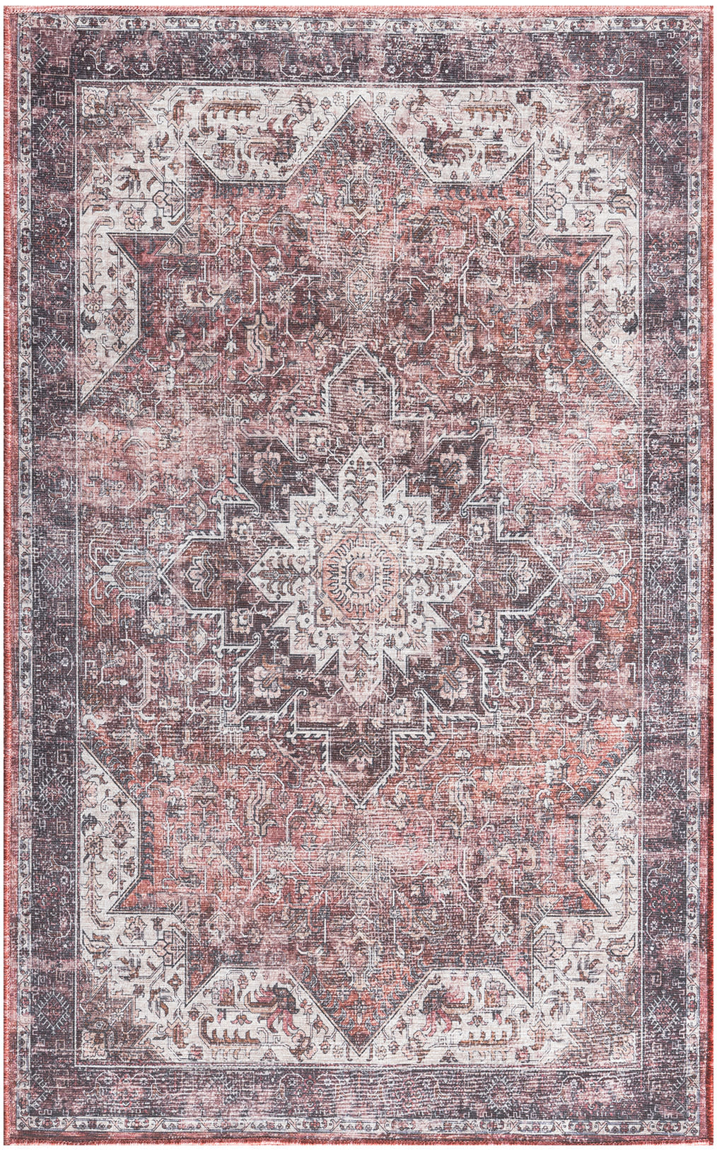 Nourison Washables NWB15 Red Rug
