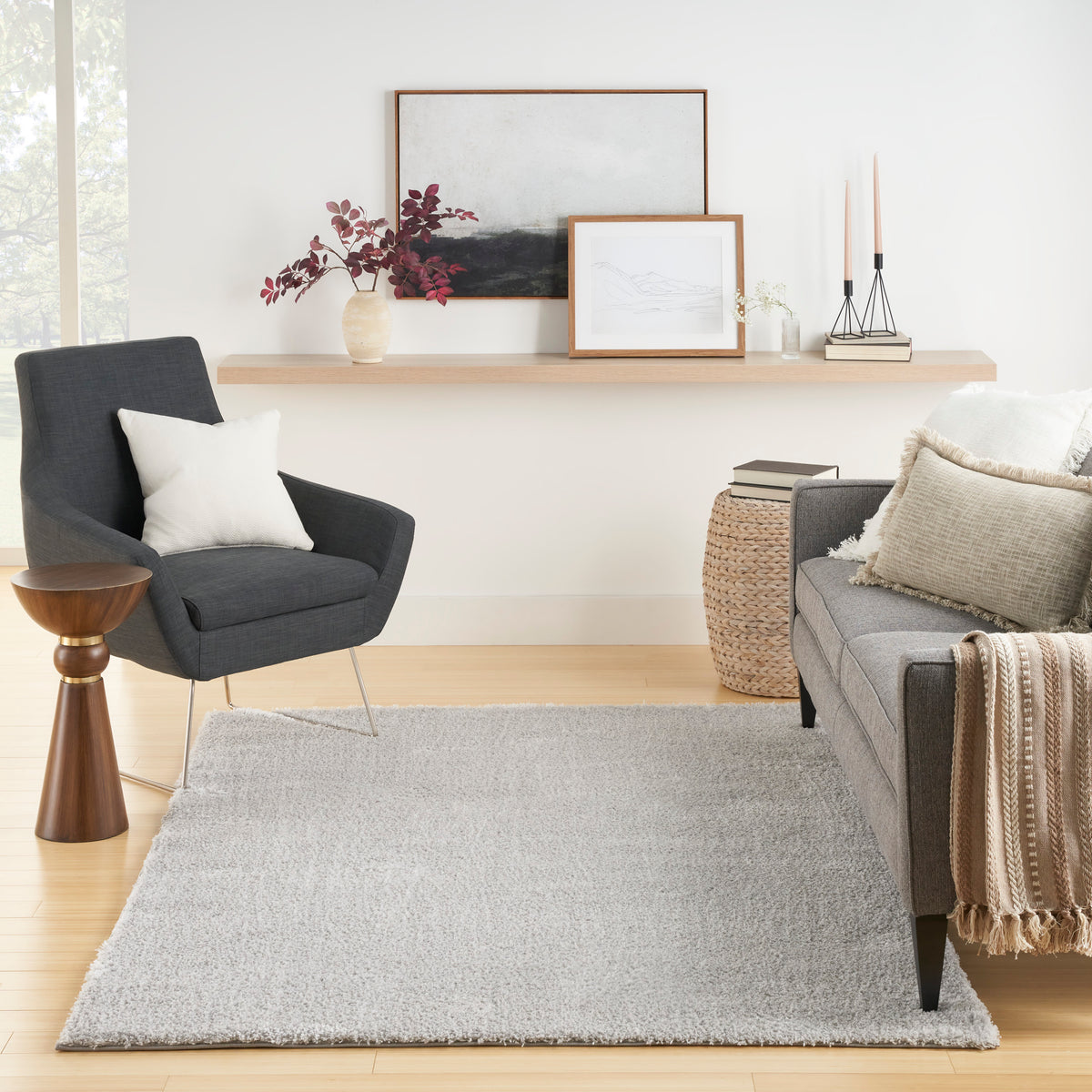 Pacific Shag PCS01 Silver Rug