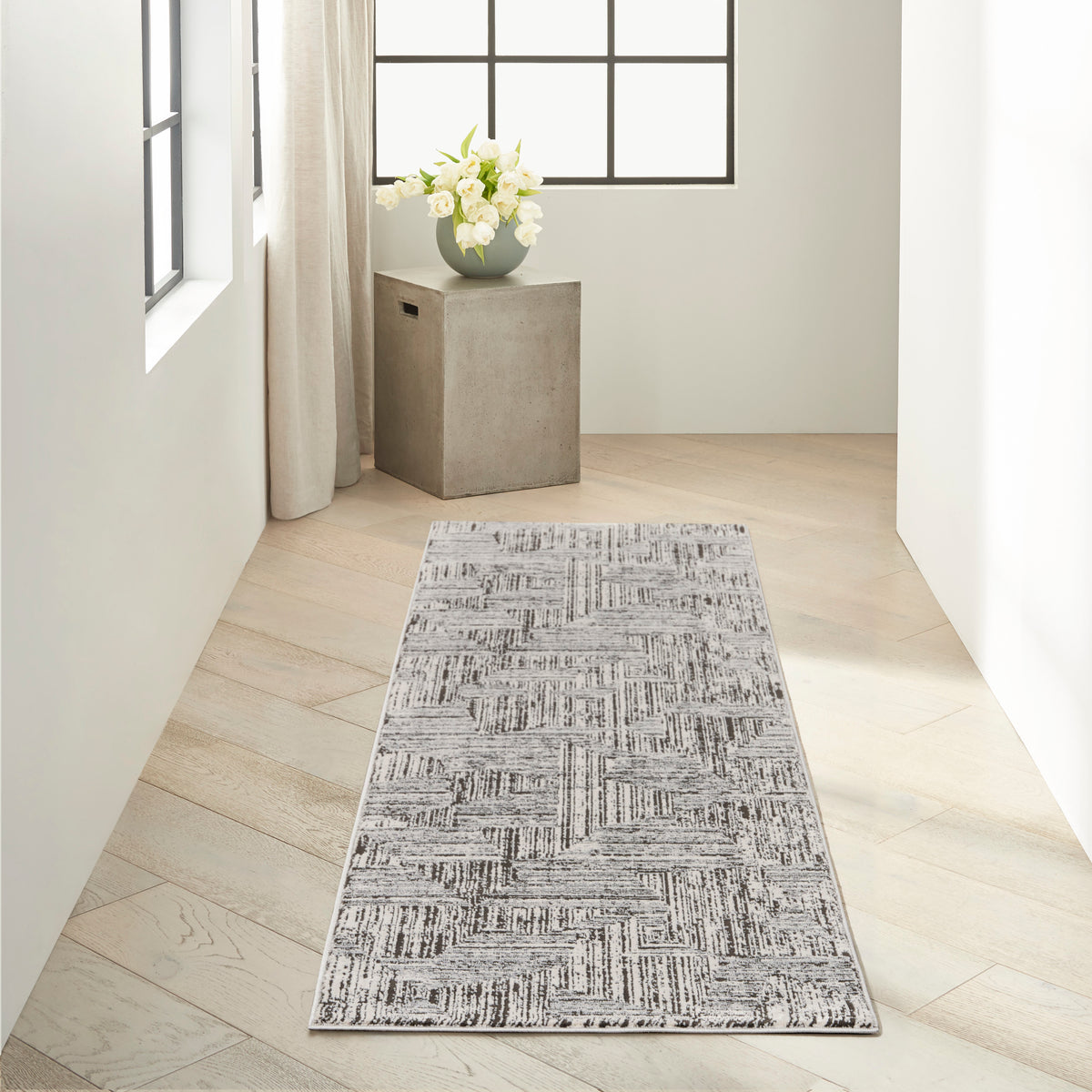CK024 Irradiant IRR01 Cream Black Rug