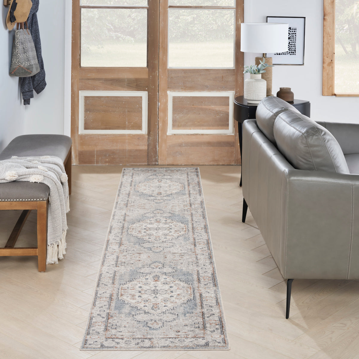 Astra Machine Washable ASW11 Light Blue Rug