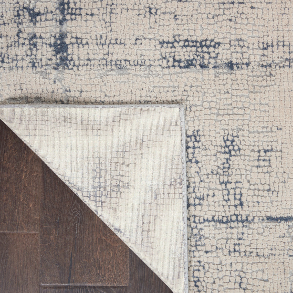 Rustic Textures RUS06 Ivory/Blue Rug