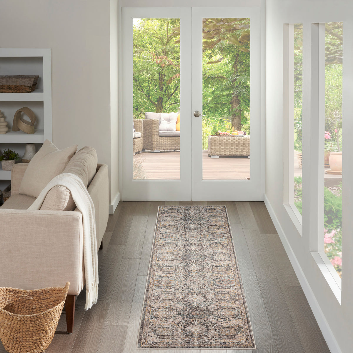 Antique Fusion ANF03 Charcoal Multicolor Rug
