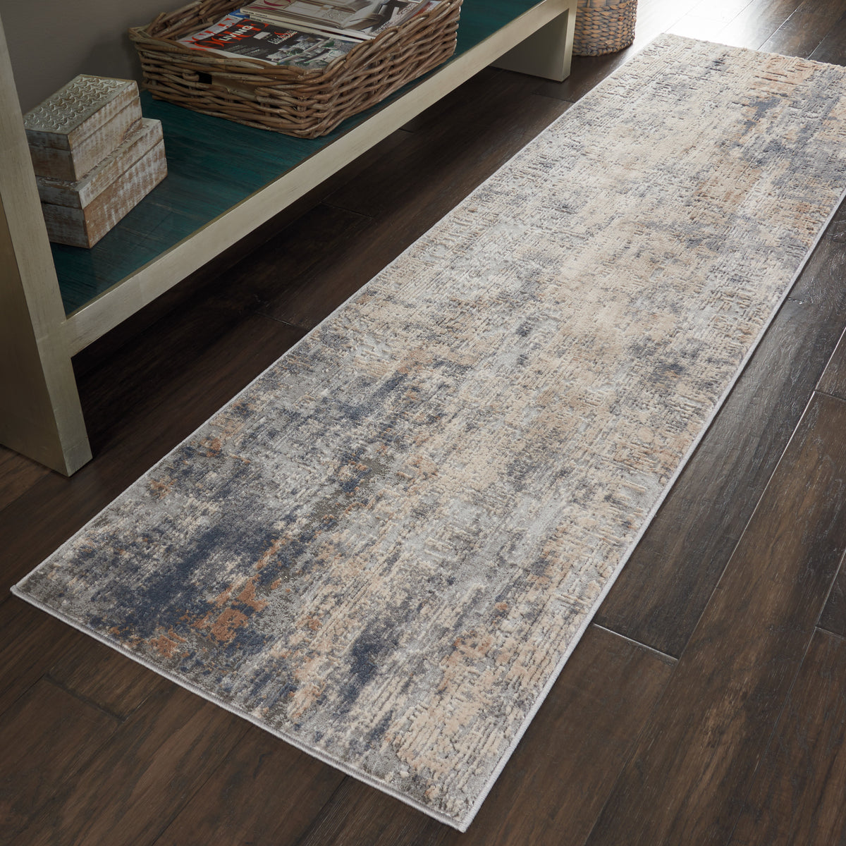 Rustic Textures RUS01 Grey Beige Rug